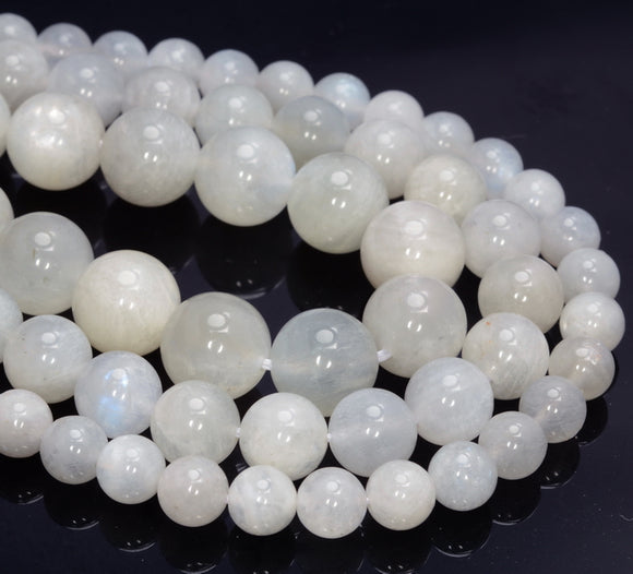 Rainbow Moonstone Gemstone Grade AA Round 6mm 8mm 10mm Loose Beads (A265)