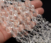 12X10mm White Rock Crystal Quartz Gemstone Grade AAA Twist Faceted Round Loose Beads 15.5 inch Full Strand (90187625-699)