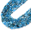 6-8MM Natural Apatite Gemstone Pebble Nugget Loose Beads (D185)