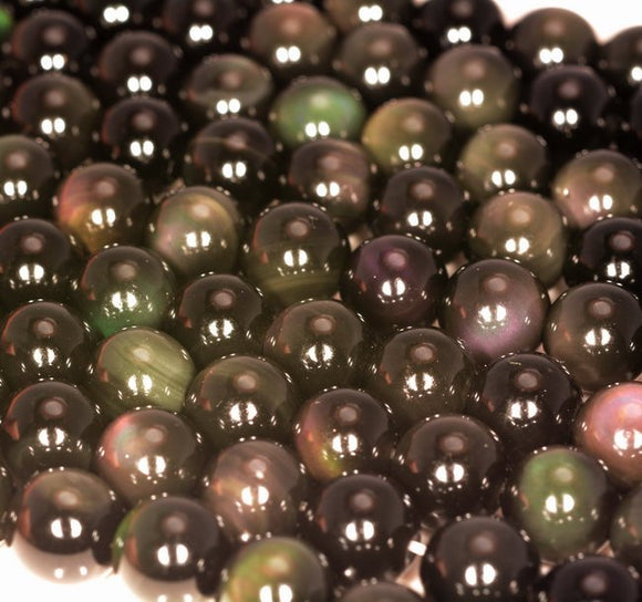 6mm Rainbow Obsidian Gemstone Grade AAA Round Loose Beads 15.5 inch Full Strand (80005792-480)