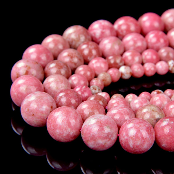 Rare Natural Norwegian Thulite Gemstone Grade AA Round 5MM 6MM 7MM 8MM 9MM 10MM 12MM Loose Beads (A281)