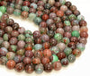 Green Brown Portuguese Agate Gemstone Grade AAA Round 6mm 8mm 10mm 12mm Loose Beads (A266)