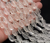 16X12mm White Rock Crystal Quartz Gemstone Grade AAA Carved Leaf Loose Beads 14.5 inch Full Strand (90187596-702 A)