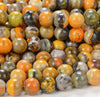 Natural Bumblebee Jasper Mustard Yellow Gemstone Grade AAA Round 6MM 7MM 8MM 9MM 10MM 11MM 12MM Loose Beads (D132)