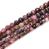 Dark Red Rhodonite Gemstone Grade AAA Micro Faceted Coin Flat Disc 6MM 8MM Loose Beads (D113)