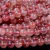 Red Natural Strawberry Lepidocrocite Quartz Gemstone Grade AAA Round 6MM 8MM 10MM Loose Beads (D174)