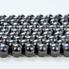 Genuine Shungite Smooth Gemstone High Carbon Grade AAA 4mm 6mm 8mm 10mm Round Loose Beads (A276)