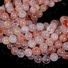 Natural Red Hematoid Quartz Gemstone Grade AAA Round 8MM 10MM 12MM Loose Beads (D9)