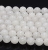 10mm White Cracked Rock Crystal Quartz Gemstone Round Loose Beads 15.5 inch Full Strand (90187656-696)