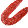 6MM Red Agate Gemstone Faceted Prism Double Point Cut Loose Beads (D112)