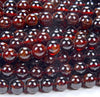 Natural Deep Hessonite Garnet Gemstone Grade AA Round 4MM 5MM 6MM 7MM 8MM 9MM Loose Beads (D313)