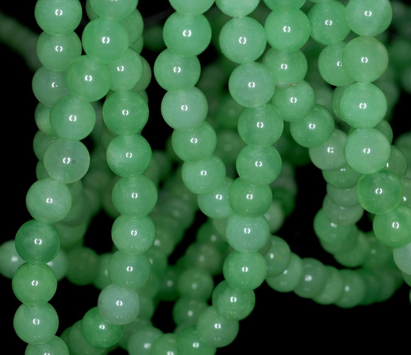 8mm Pasley Green Jade Gemstone Round Loose Beads 15.5 inch Full Strand (90188659-711B)