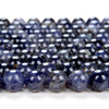 Natural Deep Blue Iolite Gemstone Grade AA Round 6MM 8MM 10MM Loose Beads (D16)