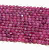 2mm Genuine Ruby Gemstone Grade AAA Micro Faceted Round Loose Beads 15.5 Inch Full Strand (80007310-A254)