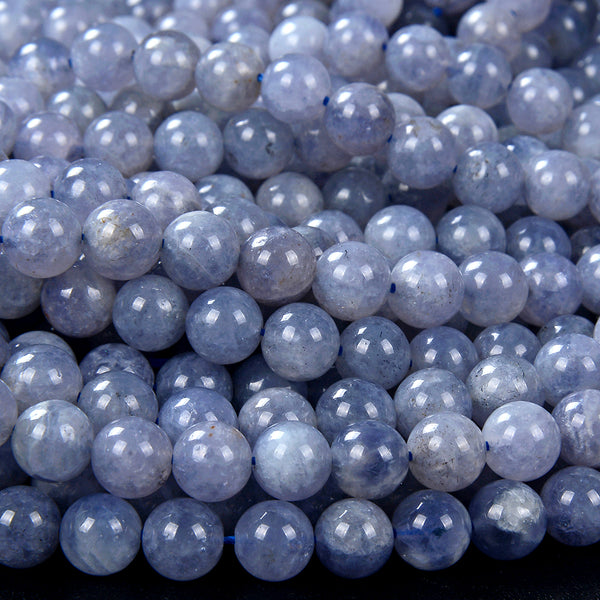 Rare Natural Iolite Gemstone Grade AAA Round 6MM 7MM 8MM Loose Beads (D157)