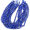 6MM Natural Lapis Lazuli Gemstone Faceted Prism Double Point Cut Loose Beads (D29)