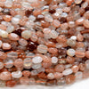 6-8MM Natural Sunstone Gemstone Pebble Nugget Loose Beads (D185)