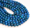 Blue Chrysocolla Gemstone Grade Round 6mm 8mm 10mm Loose Beads Full Strand (A272)