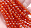 Carnelian Red Agate Gemstone Grade AAA 4mm 6mm 8mm 10mm 12mm Round Loose Beads 15.5" Full Strand (801)