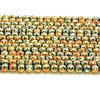 3MM Hematite Gemstone Gold Blue Faceted Round 15.5 Inch Full Strand  (80007287-A252)