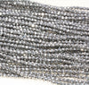 Silver Hematite Gemstone Grade AAA Micro Faceted Round 2mm 3mm 4mm Loose Beads 15.5 inch Full Strand (A261)