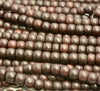 9x7mm Dark Brown Rosewood Prayer Buddha Mala Meditation Beads Rondelle Beads 15.5 inch BULK LOT (80007424-A262)