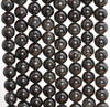 Black Rutilated Quartz Gemstone Grade AAA Round 8mm Loose Beads (A260)