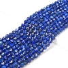 Natural Lapis Lazuli Gemstone Grade AAA Micro Faceted Round 4MM 5MM Loose Beads 15 inch Full Strand (P47)