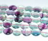 14mm Rainbow Fluorite Gemstone Grade AA Flat Round Loose Beads 15.5 inch Full Strand (90187702-691)