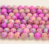 6mm Pink Blue Sea Sediment Imperial Jasper Gemstone Round Loose Beads 16 Inch Full Strand (80007339-A256)