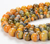 Natural Bumblebee Jasper Mustard Yellow Gemstone Grade AAA Round 6MM 7MM 8MM 9MM 10MM 11MM 12MM Loose Beads (D132)