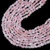 6-8MM Natural Madagascar Rose Quartz Gemstone Pebble Nugget Loose Beads (D184)