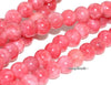 6mm Rhodochrosite Cherry Pink Jade Gemstone Pink Red Round Loose Beads 15 inch Full Strand (90113005-129)