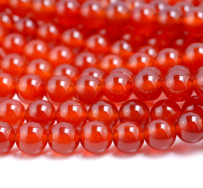 Natural Red Agate 4mm 6mm 8mm 10mm 12mm Round Beads 15.5