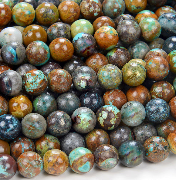 Natural Turquoise Gemstone Grade A Round 6MM 7MM Loose Beads (D149)