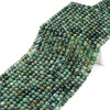 4MM Natural Dark Green Aventurine Gemstone Grade AAA Micro Faceted Square Cube Loose Beads (P22)