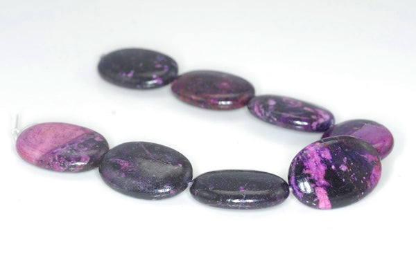 25X15mm Purple Sugilite Jasper Gemstone Grade A Oval Loose Beads 8 inch Half Strand (90187984-673)