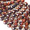 6MM Red Tiger Eye Gemstone Faceted Prism Double Point Cut Loose Beads (D37)