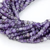 4MM Amethyst Gemstone Grade A Micro Faceted Square Cube Loose Beads (P23)