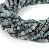 5-6MM Natural Emerald Gemstone Grade AA Micro Faceted Square Cube Loose Beads (P24)