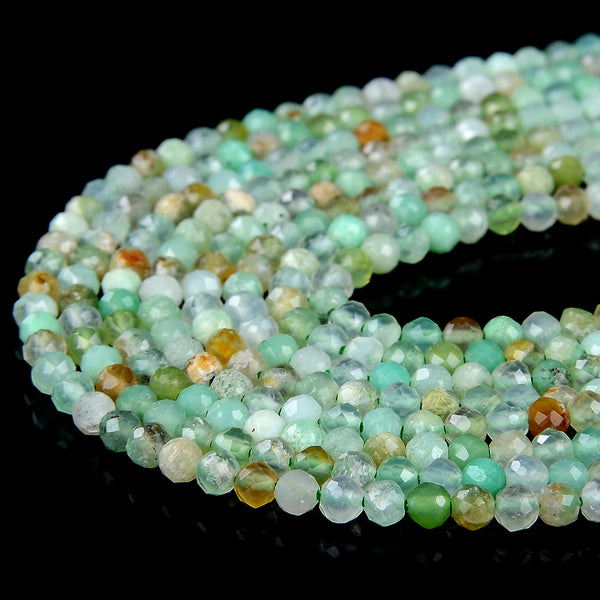 2MM Natural Chrysoprase Gemstone Grade AAA Micro Faceted Round Loose Beads 15.5 inch Full Strand (80008864-P13)