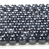 Natural Black Tourmaline Rutilated Quartz Gemstone Grade A Round 5MM 6MM 8MM Loose Beads (D164)