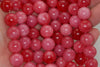 12mm Cherry Red Jade Gemstone Round Loose Beads 8 inch Half Strand (90187801-712B)