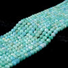 Natural Peruvian Amazonite Gemstone Grade AAA Micro Faceted Round 4MM 5MM 6MM Loose Beads 15 inch Full Strand (P77)