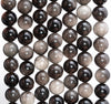 Genuine Silver Obsidian Gemstone Grade AAA Round 6mm 8mm 10mm 12mm Loose Beads (A264)