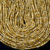 3MM Natural Golden Labradorite Gemstone Micro Faceted Round Loose Beads 15 inch Full Strand (80016223-P50)