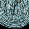 Natural Aqua Apatite Gemstone Grade A Micro Faceted Round 2MM 3MM 4MM Loose Beads 15 inch Full Strand (P54)