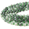 6MM Green Rutilated Quartz Gemstone Grade AAA Faceted Prism Double Point Cut Loose Beads (D111)