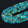 4MM Natural Chrysocolla Gemstone Grade AAA Micro Faceted Square Cube Loose Beads (P24)