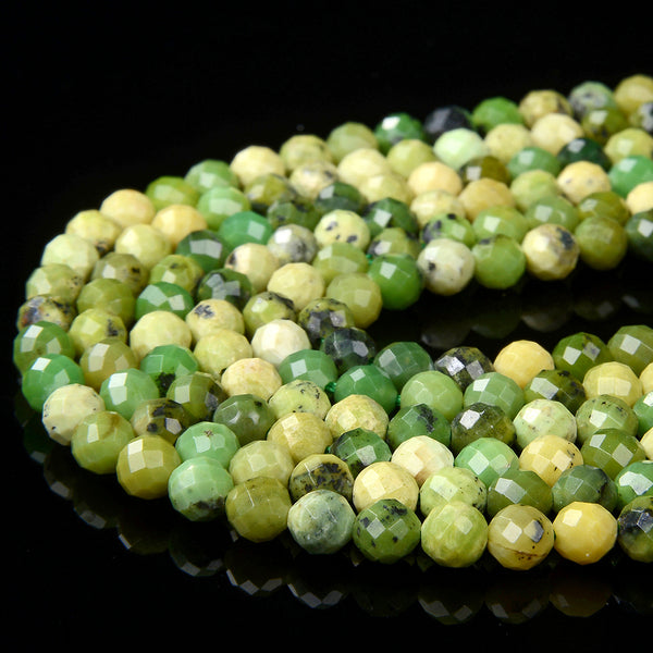 5MM Chrysoprase Gemstone Micro Faceted Round Loose Beads 15 inch Full Strand (80009129-P14)